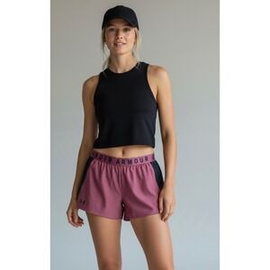 Under Armour‎ Play Up 3.0 HeatGear Shorts Large Pink Black Athletic Running Core